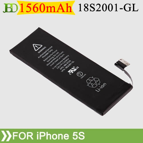 Batteri för iPhone 5S(18S2001-GL )/ iPhone 5S Internal Battery Orginal Capacity 1560mAh 3.8V