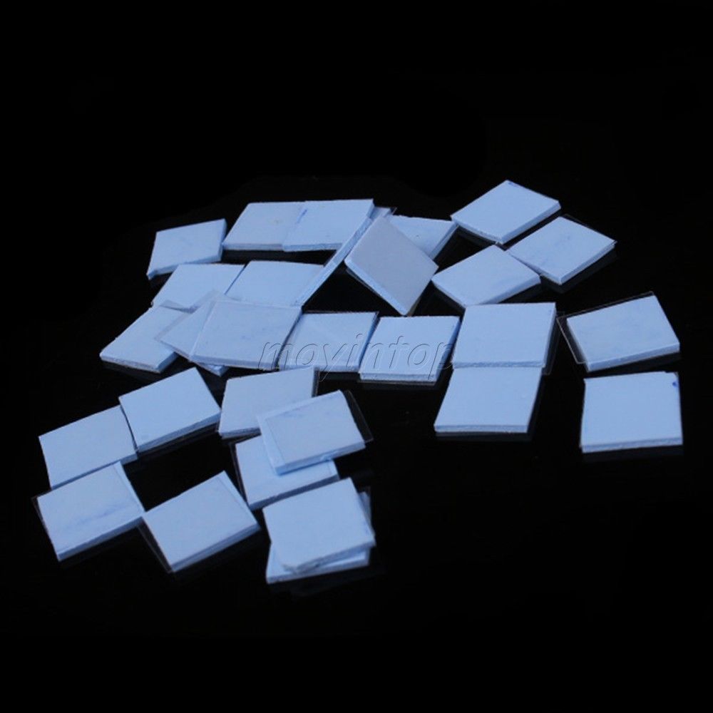 (201123796445 )30PCS 10x10x1mm PC Chip Heatsink GPU Thermal Conductive Slicone Pads Shims