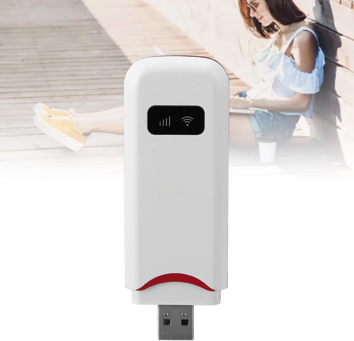 (26122304 )4G LTE USB WiFi-modem, 4G LTE USB Bärbar WiFi-router 150 Mbps Internetdelning Upp Till 10 WiFi-enheter för Dator