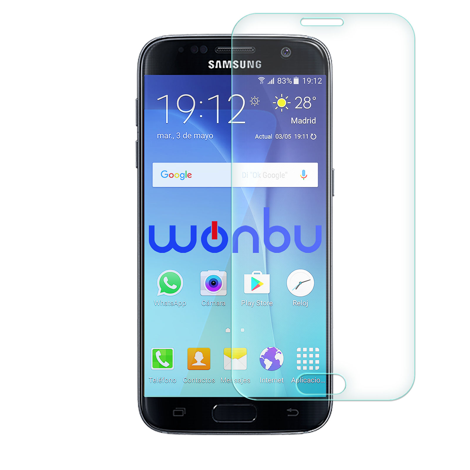 Panzerglas für Samsung S7 SM-G930F Frontal Completo Schutzglas Glasfolie 9H (Skärmskydd för Samsung S7)