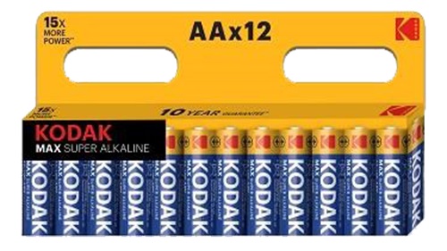 Kodak max alkaliskt batteri, AA, 12-pack