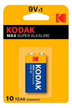 Kodak MAX alkaline 9V batteri, 6LR61(1 pack)
