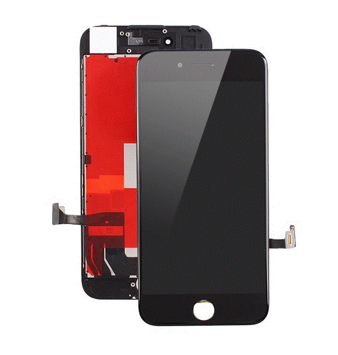 iPhone 8 Plus Glas med original LCD display - Svart