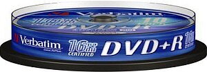 Verbatim 43498, DVD+R, 16X, skivor 10-pack,