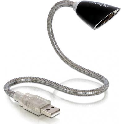 LED Lampa som ansluts till USB porten, Böjbar, Svart
