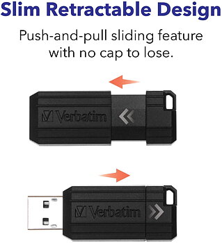 Verbatim PinStripe USB-Stick 8GB, lättare och praktiskt stick med
