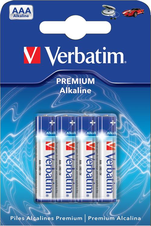 VERBATIM Batteri LR03(AAA), 4st i förpakningen, Alkaline 1,2V,