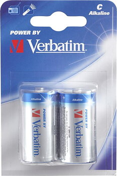 (49923 )Verbatim batterier, D(LR20), 2-pack Alkaline,1,5V