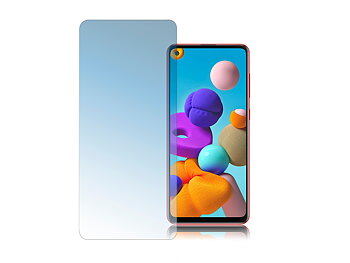 Galaxy A21s 4Smarts Skärmskydd, Gjord i härdad glas, enkel montering