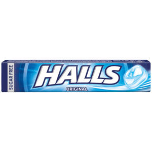 Halls original, sugar free