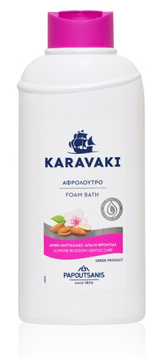 Karavaki, foam bath almond blossom 850ml, Papoutsanis
