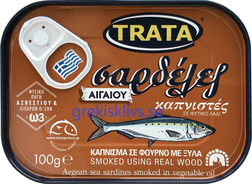 Trata, rökta egeiska sardiner i olja 100g
