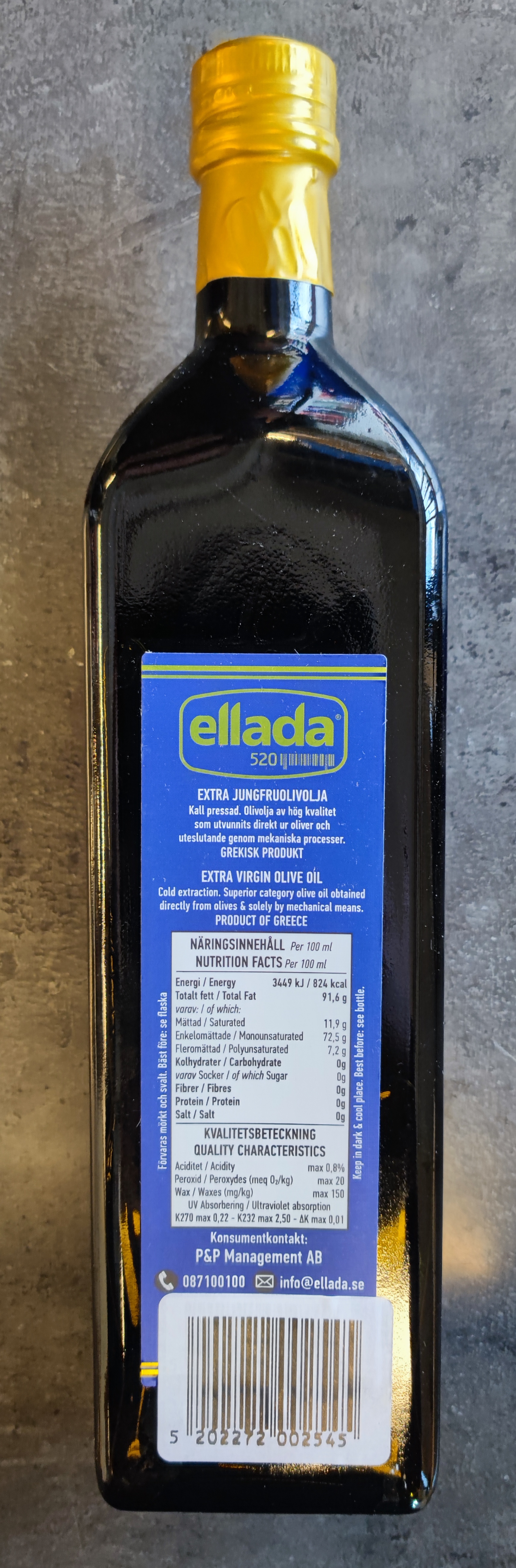 Olive oil, extra virgin olive oil 1L, ELLADA520, - 4