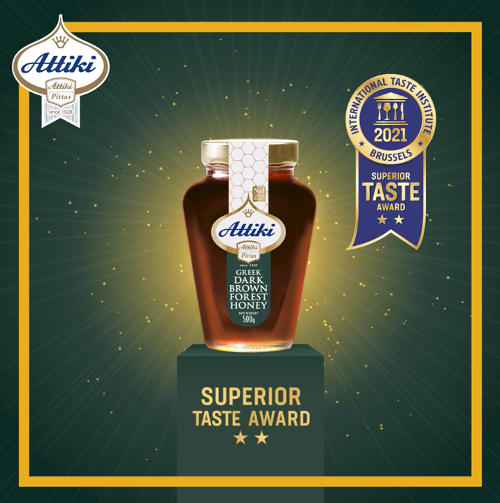 attiki, dark brown forest honey 500g - 2