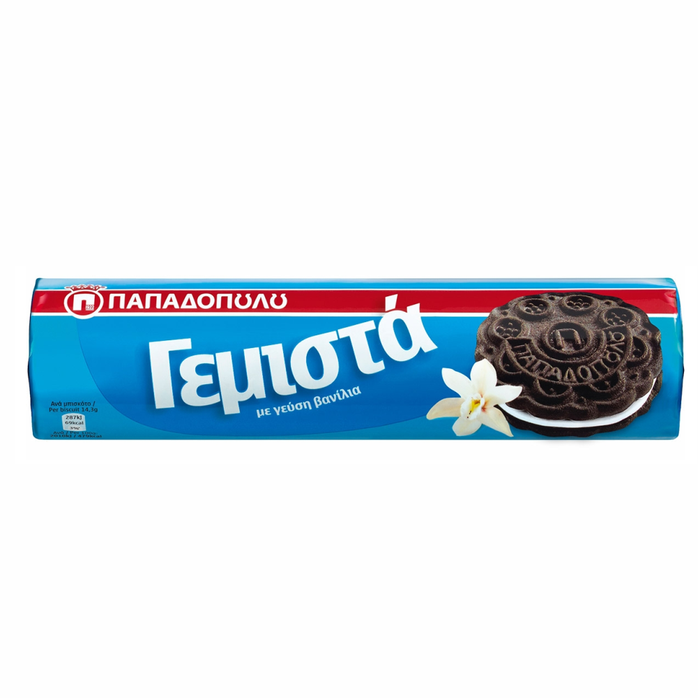 biscuits with vanilla cream Papadopoulos 200g