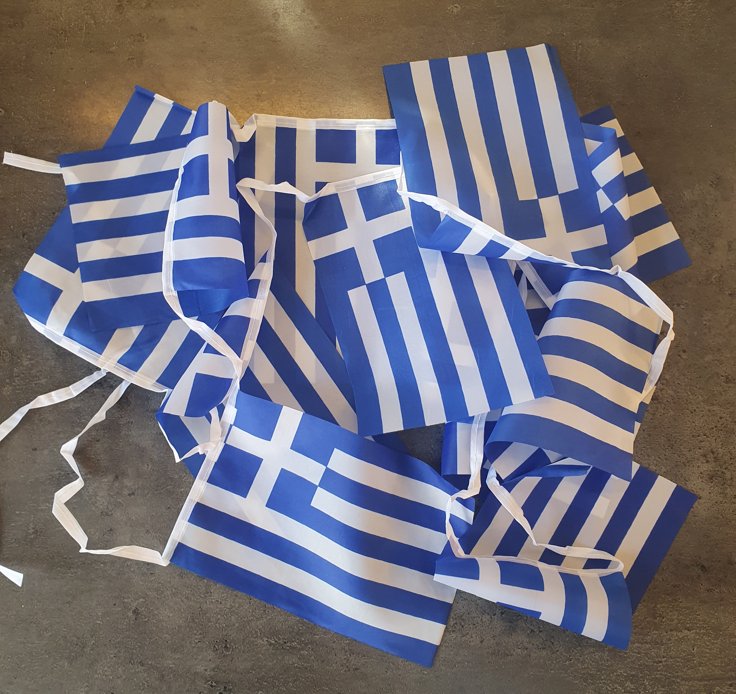 Garland with Greek flag 8m, plastic - 2