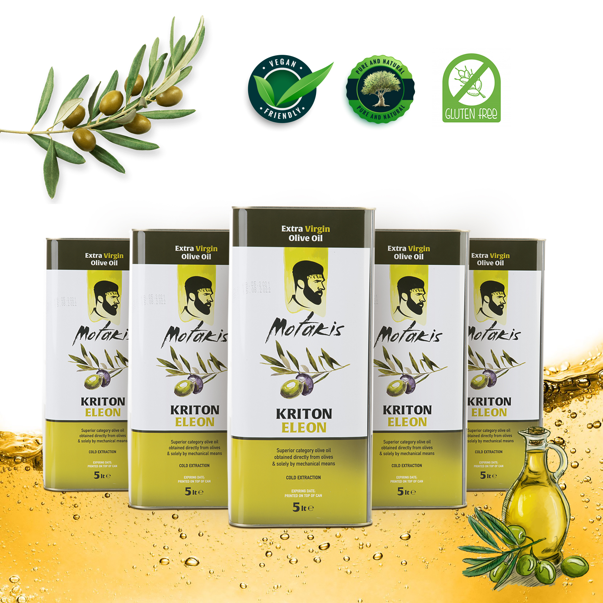 motakis extra virgin olive oil 4L, free shipping - 2