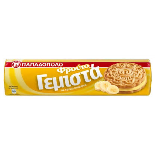 Biscuits with banana cream Papadopoulos 200g