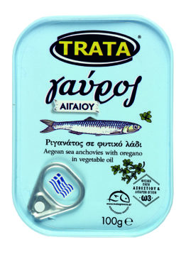 ANCHOVIES TRATA agean with oregano in vegetable oil 100g - 2