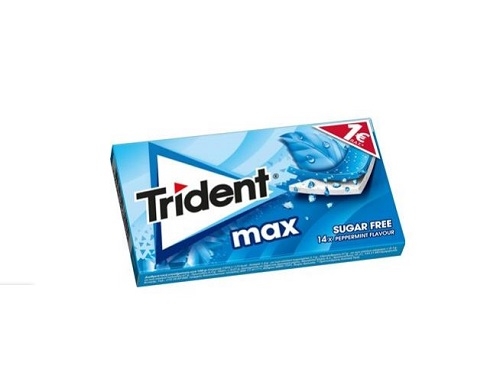Trident max tuggummi sugar free 14-bitar peppermint  flavour 