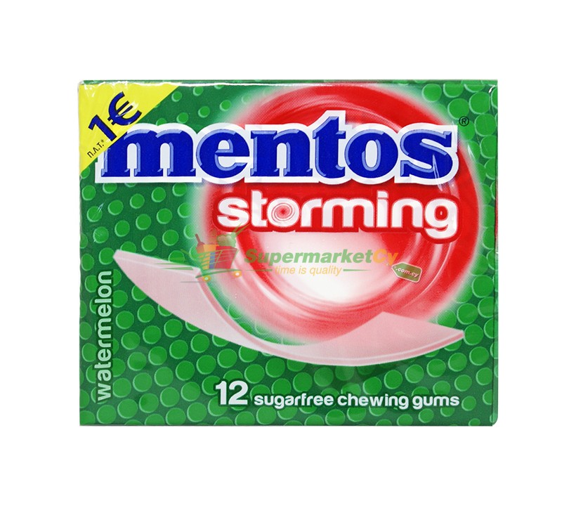 Mentos storming ,tuggummi sugar free, watermelon  flavour, 12bitar