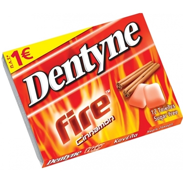 dentyne ,tuggummi sugar free, cinnamon  flavour, 12bitar