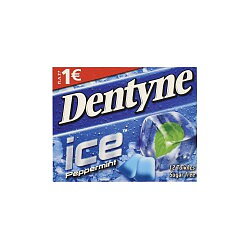 dentyne ,tuggummi sugar free, peppermint  flavour, 12bitar