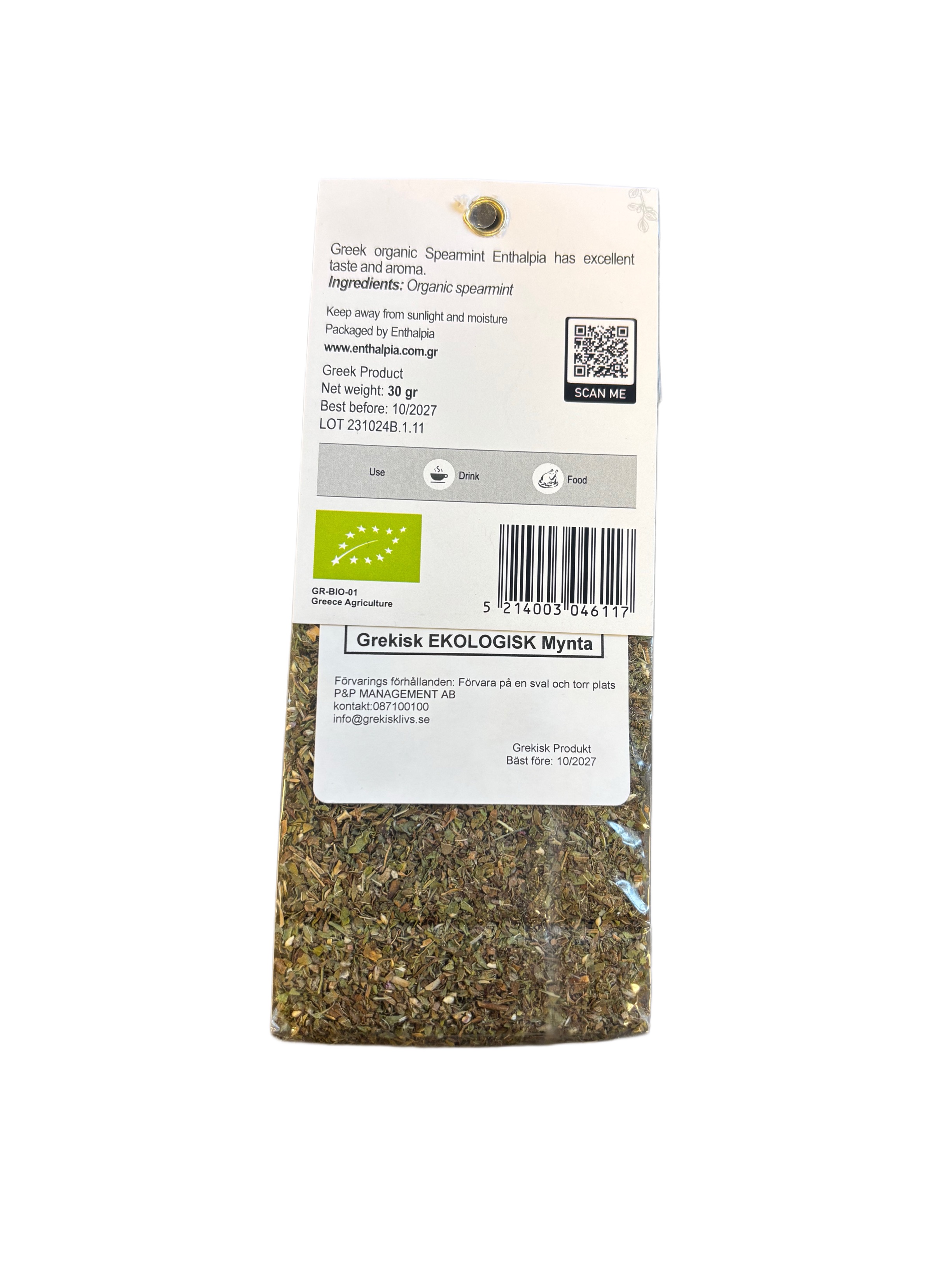 grönmynta, Ekologisk, 30g - 2