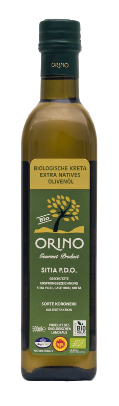  Olivolja Orino Ekologisk, från Kreta 500ml Glasflaska Extra Virgin