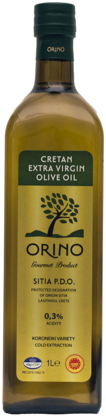  Olivolja Orino, från Kreta 1L Glasflaska (Protected Designation of Origin stämpel) Extra Virgin