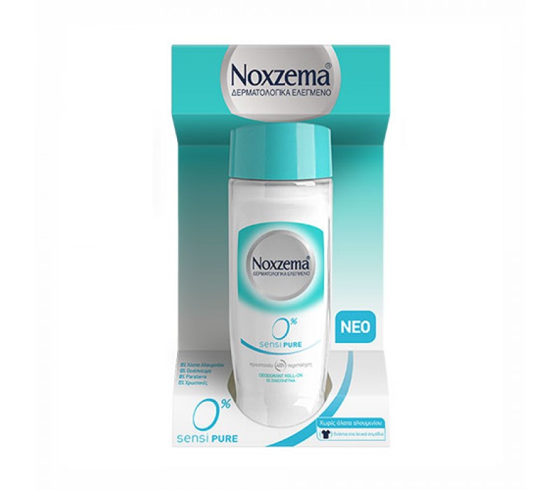 Noxzema SENSI PURE Roll On Deodorant 50ml, glasflaska