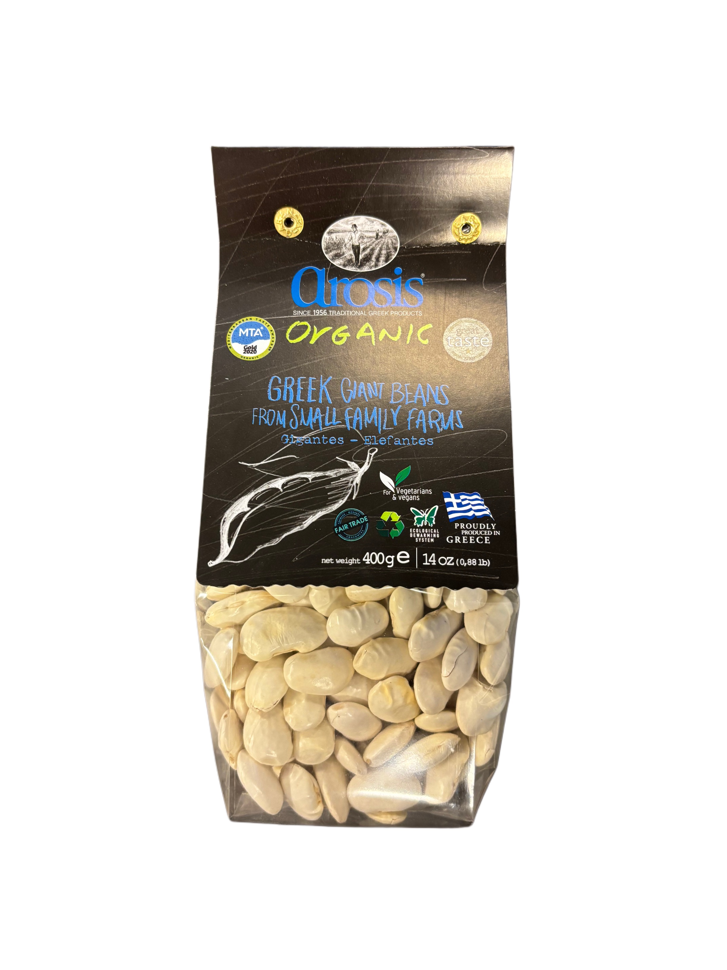 elephant beans 400g, organic, Arosis, FROM Prespes Florina PGI