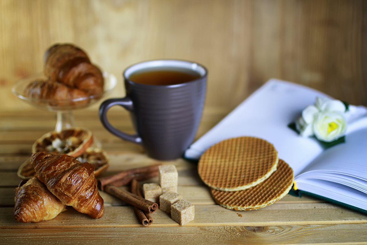 croissant and biscuit