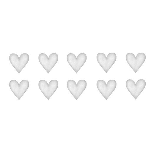 Stickstay - Wallstickers, Hjärtan 7cm, Ljusgrå