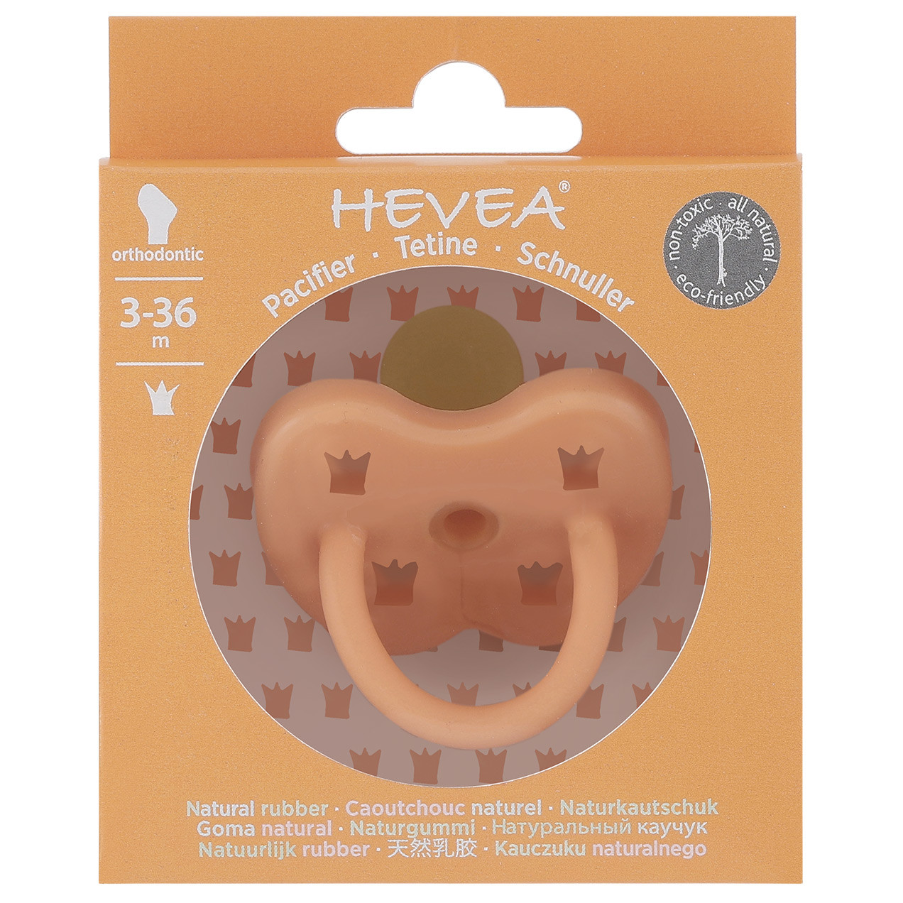 Hevea planet - Napp naturgummi 0 till 3 mån (Cantaloupe) - 3