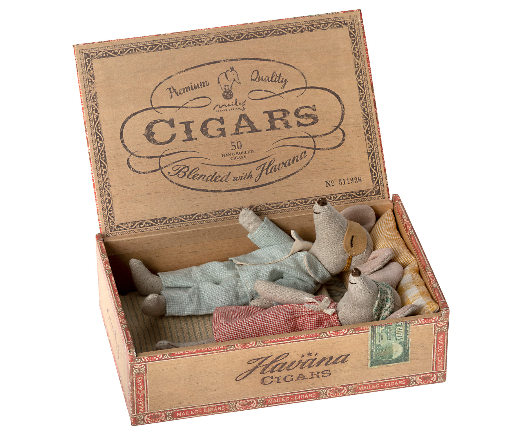 Maileg - Mamma & pappa mus i cigarrlåda - 6