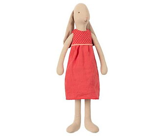 Maileg - Bunny i röd klänning, strl. 3