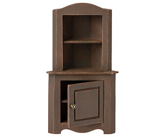 Maileg - Miniature corner cabinet, brown
