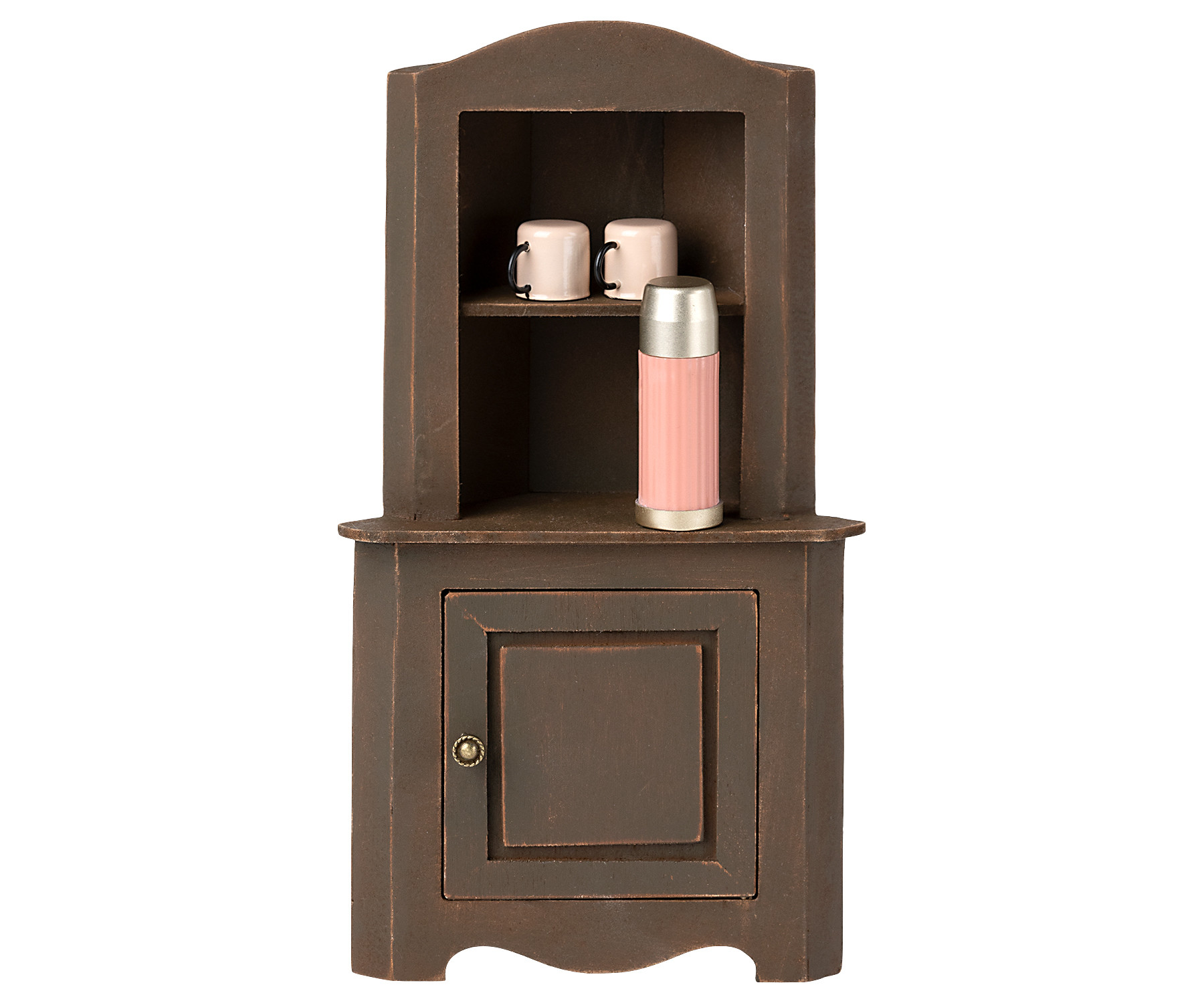 Maileg - Miniature corner cabinet, brown - 2