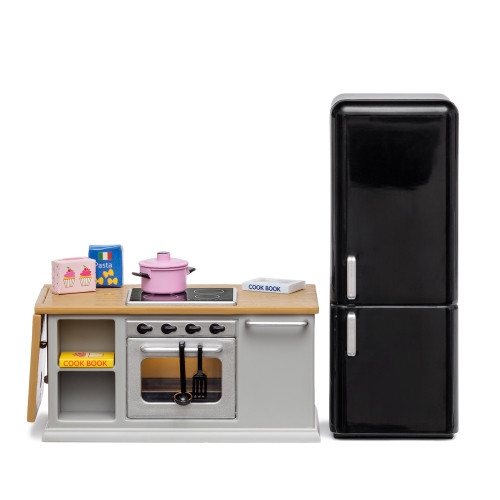 Lundby - Dockhusmöbler, Köksset Spis & kylskåp - 6