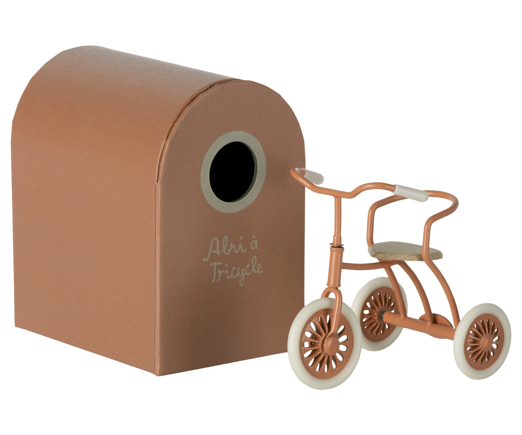 Maileg - Abri à tricycle Mouse, coral