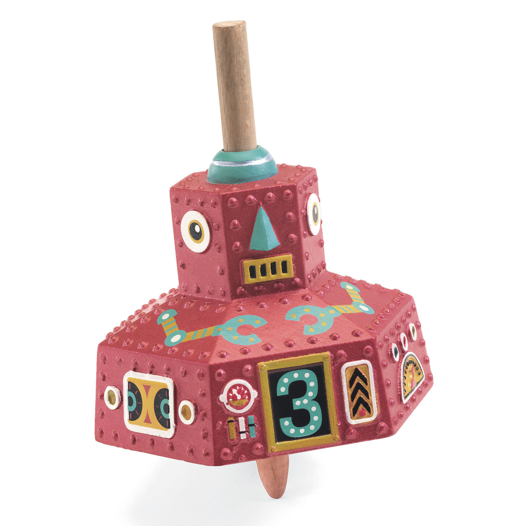 Djeco - Snurra, Robot Röd - 3