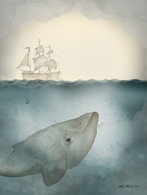 Mrs Mighetto - Poster Mini, Ocean 18x24 cm