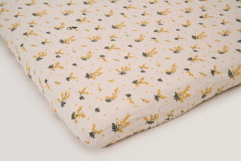 Garbo & Friends - Lakan, Fitted sheet Muslin Mimosa Junior