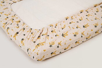 Garbo & Friends - Lakan, Fitted sheet Muslin Mimosa Junior