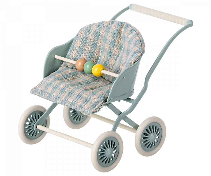 Maileg - Stroller, Baby mice - Mint