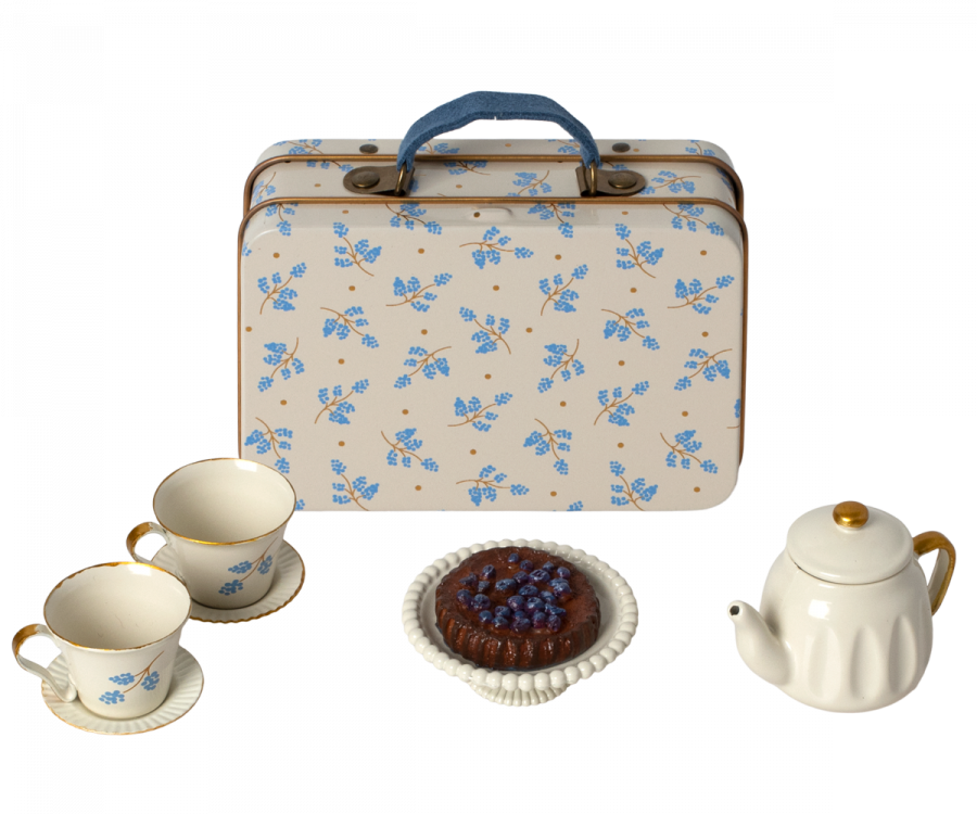 Maileg - Afternoon treat, Mouse - Blue Madelaine - 2