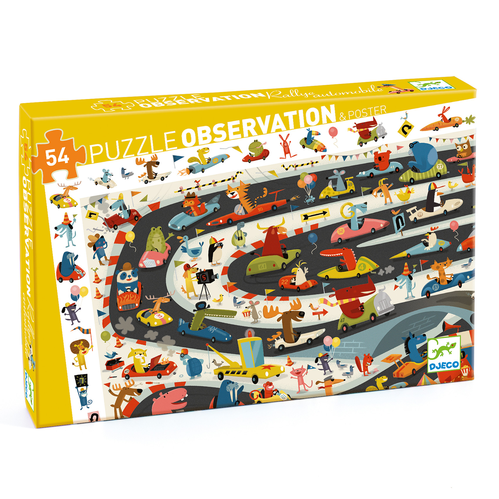 Djeco - Pussel Car Rally, 54 pcs - FSC MIX - 6