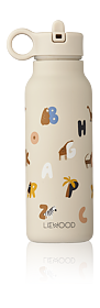 Liewood - Falk vattenflaska 350 ml, Alphabet / Sandy