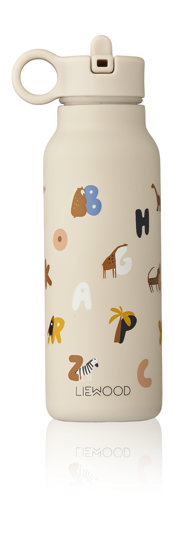 Liewood - Falk vattenflaska 350 ml, Alphabet / Sandy - 2